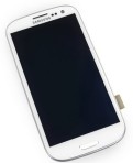 S3 LCD Assembly with Frame White Front 121x148 OEM Samsung LCD Assembly